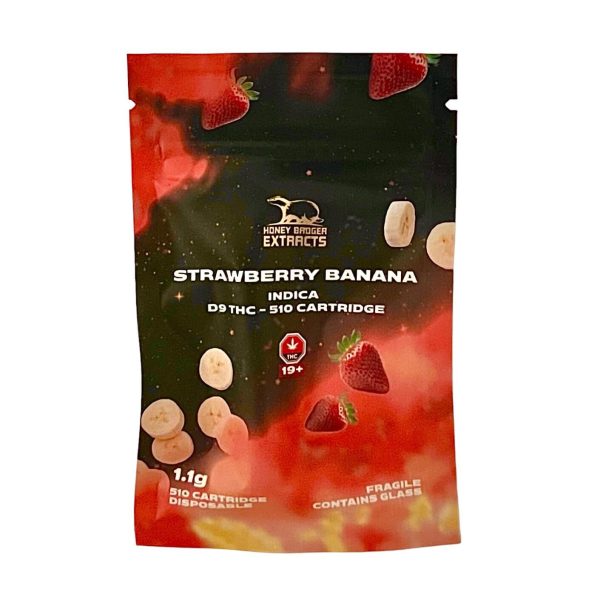 HONEY BADGER VAPE CART – STRAWBERRY BANANA