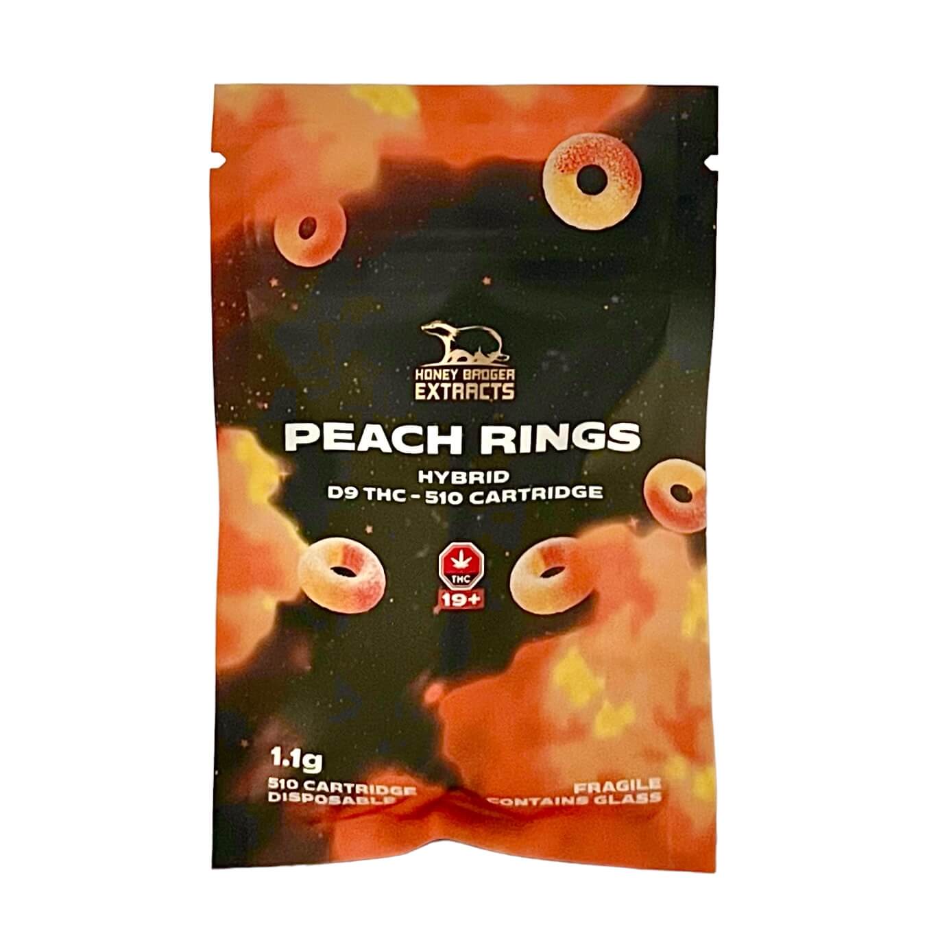 HONEY BADGER VAPE CART – PEACH RINGS