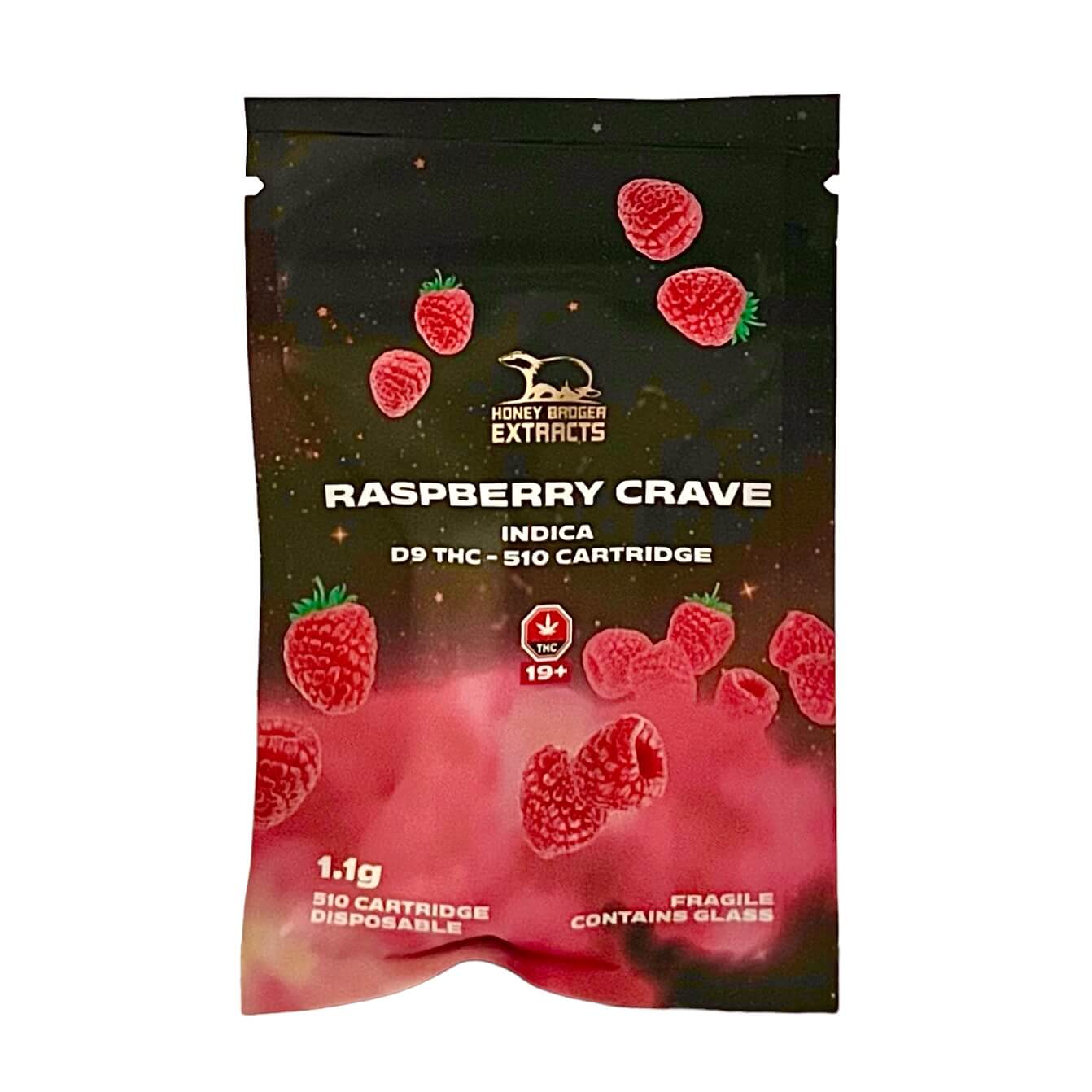 HONEY BADGER VAPE CART – RASPBERRY CRAVE