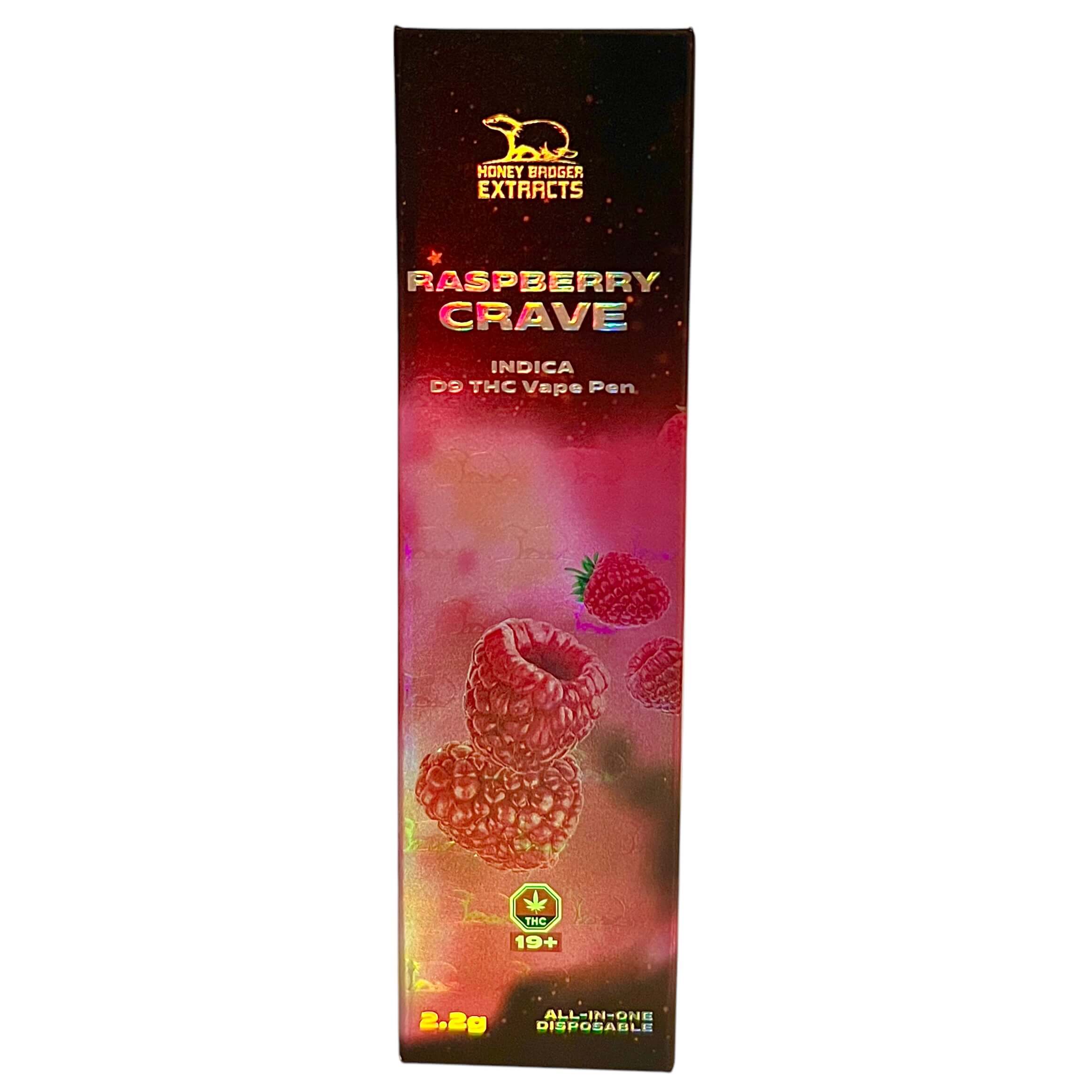 HONEY BADGER VAPE PEN - RASPBERRY CRAVE (2G)