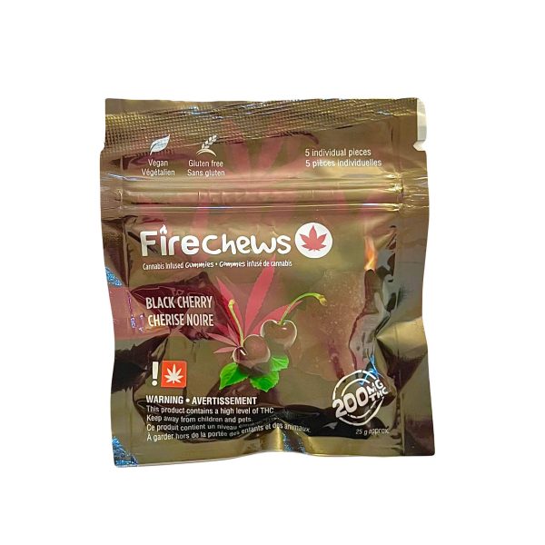 FIRE CHEWS – BLACK CHERRY (200-MG-THC)
