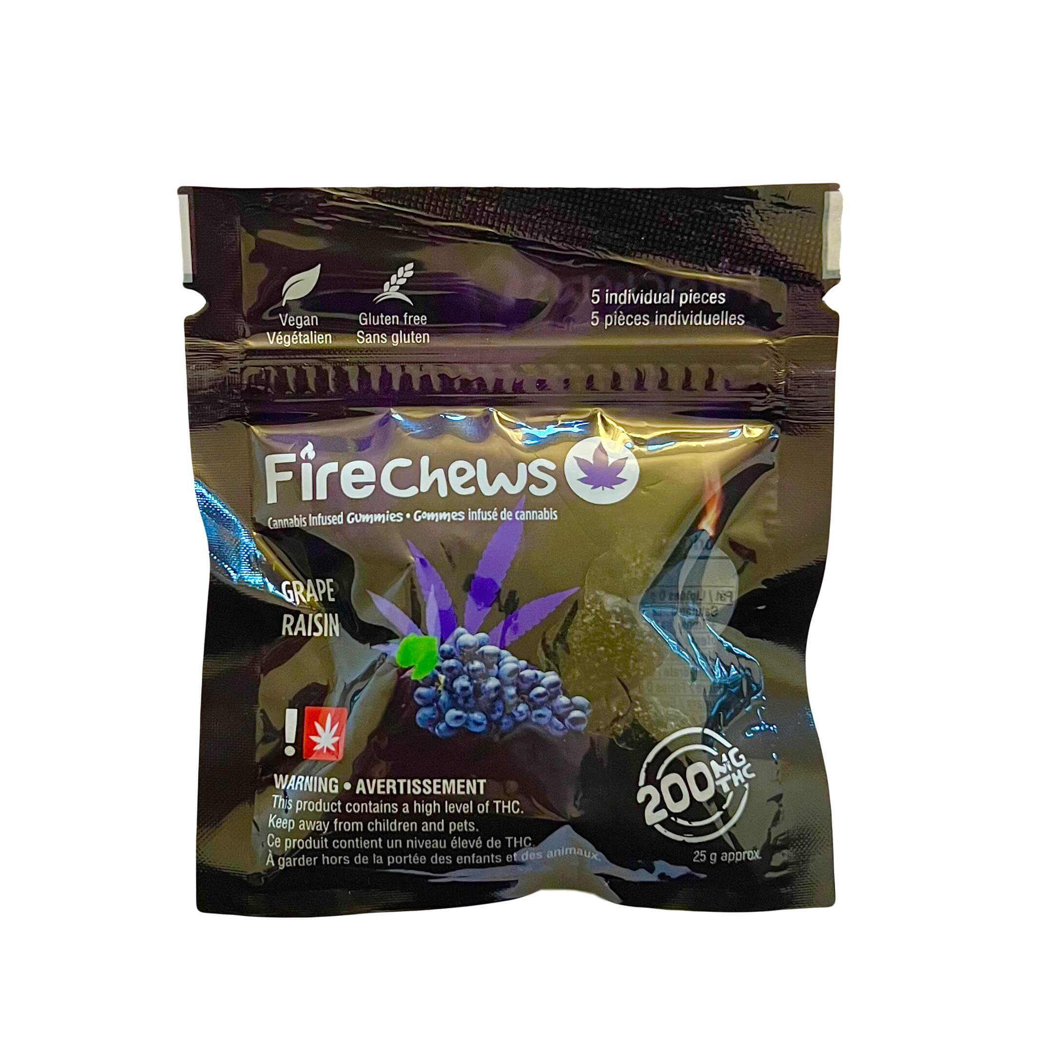 FIRE CHEWS – GRAPE (200-MG-THC)