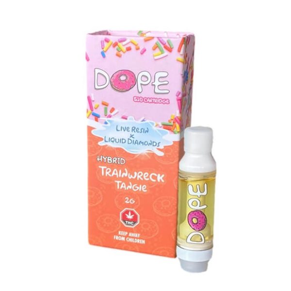DOPE LIVE RESIN X LIQUID DIAMONDS VAPE CART – TRAINWRECK TANGIE (2 GRAM)