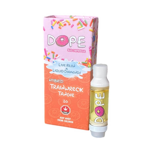 DOPE LIVE RESIN X LIQUID DIAMONDS VAPE CART – TRAINWRECK TANGIE (2 GRAM)