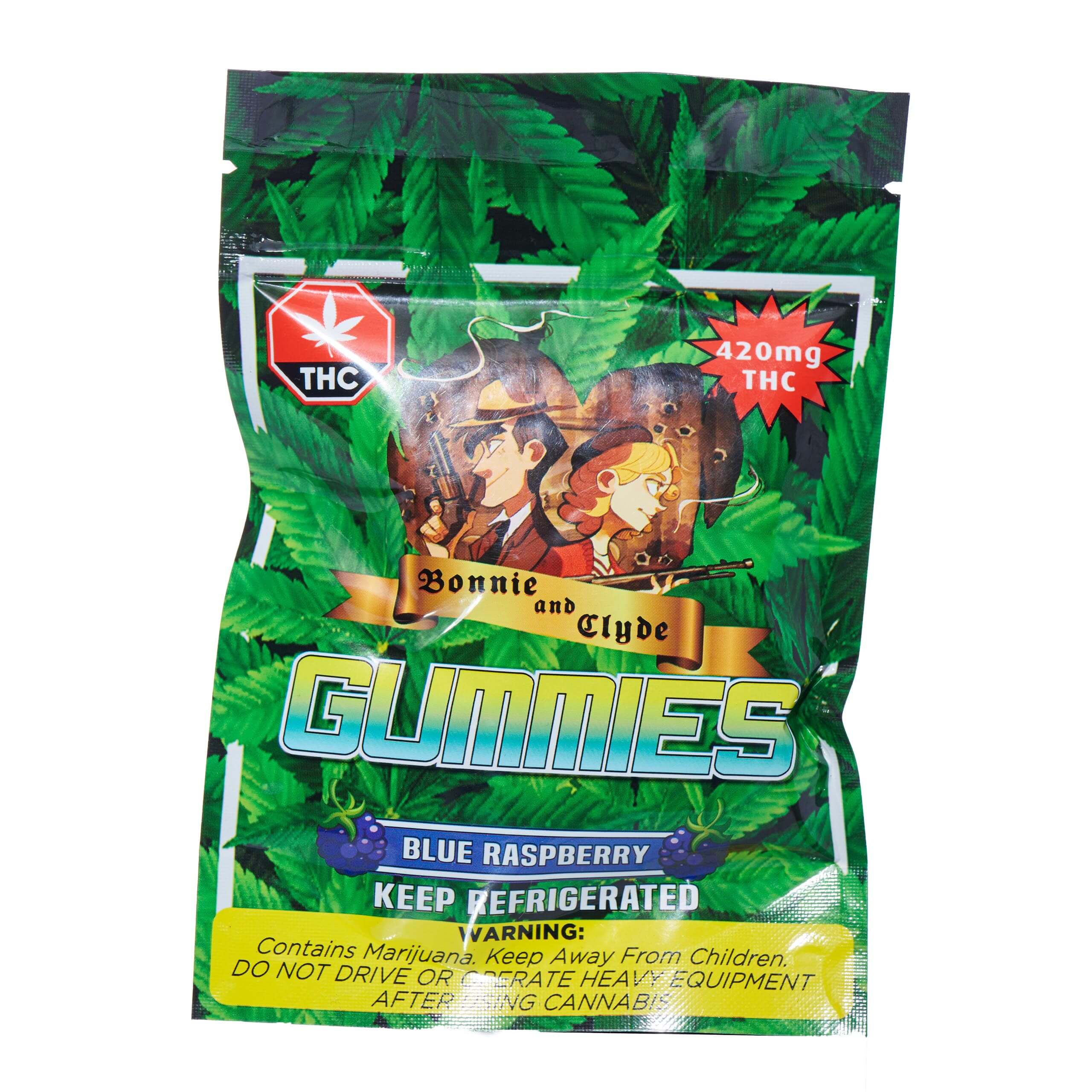 BONNIE & CLYDE GUMMIES – (420-MG-THC) BLUE RASPBERRY