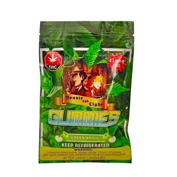 BONNIE & CLYDE GUMMIES – (420-MG-THC) GREEN APPLE