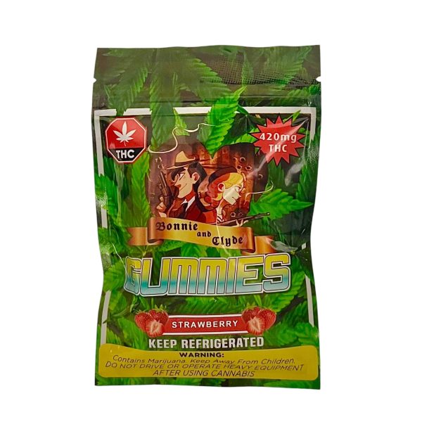 BONNIE & CLYDE GUMMIES – (420-MG-THC) STRAWBERRY