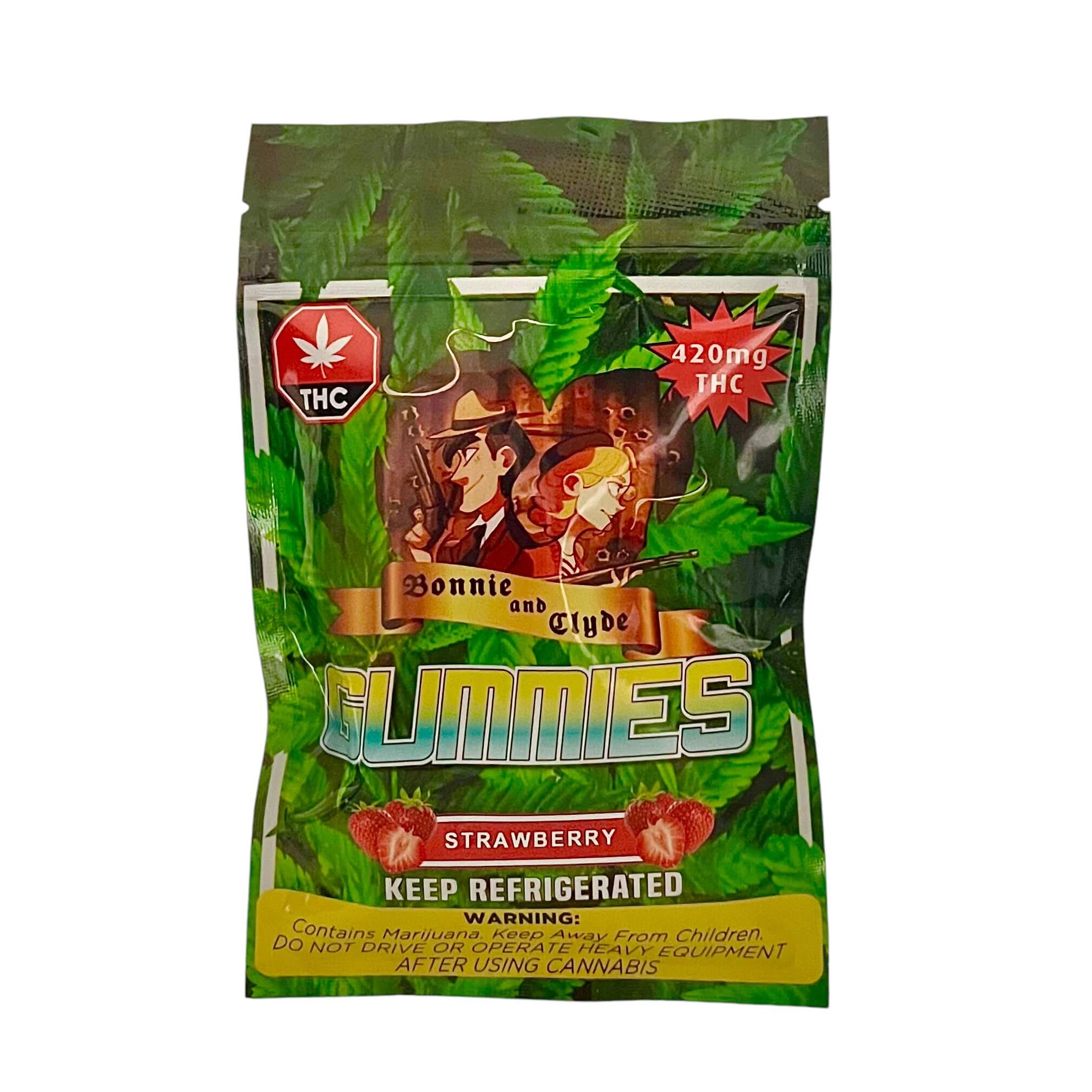 BONNIE & CLYDE GUMMIES – (420-MG-THC) STRAWBERRY