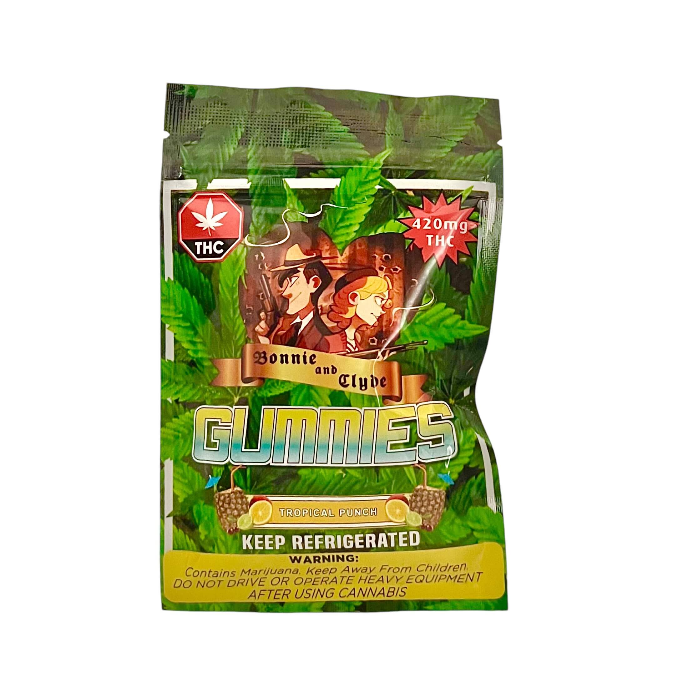 BONNIE & CLYDE GUMMIES – (420-MG-THC) TROPICAL PUNCH