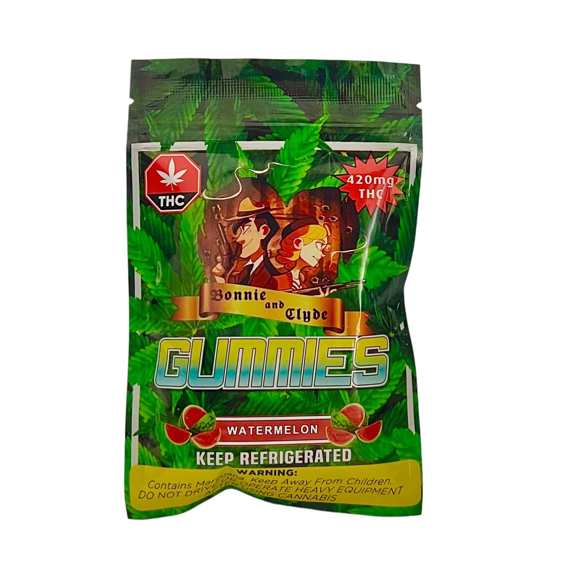 BONNIE & CLYDE GUMMIES – (420-MG-THC) WATERMELON