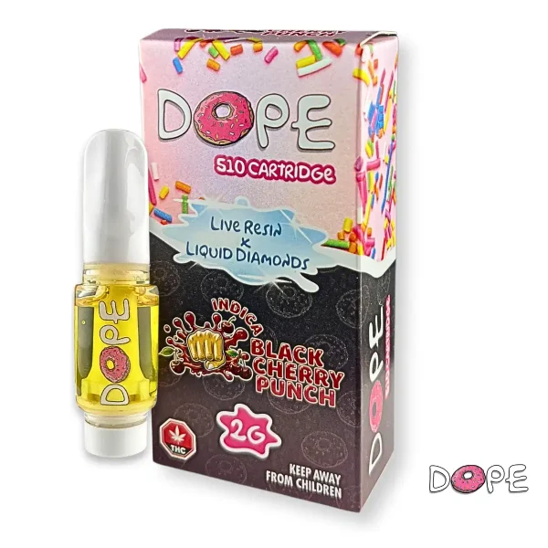 DOPE LIVE RESIN X LIQUID DIAMONDS VAPE CART – BLACK CHERRY PUNCH (2 GRAM)