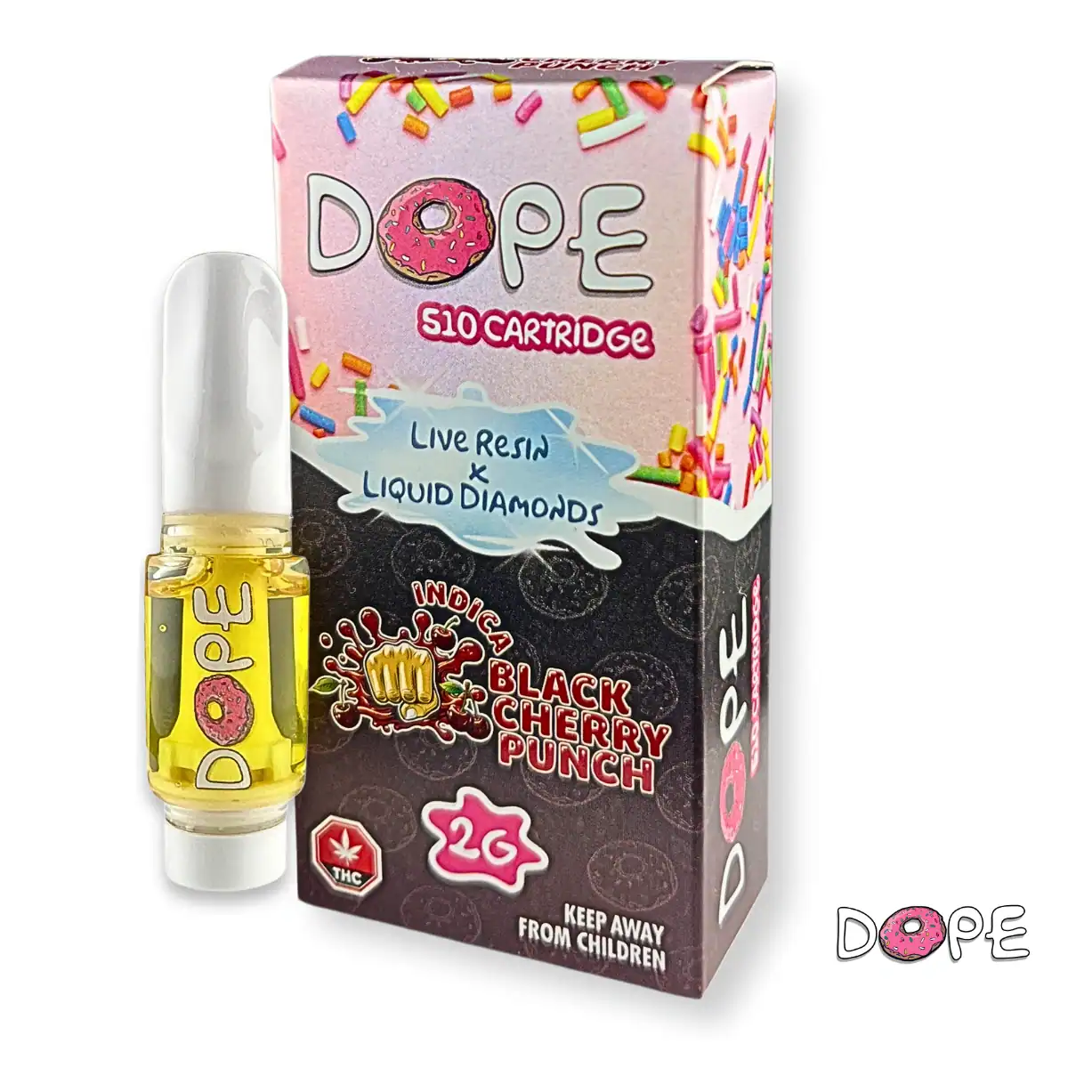 DOPE LIVE RESIN X LIQUID DIAMONDS VAPE CART – BLACK CHERRY PUNCH (2 GRAM)