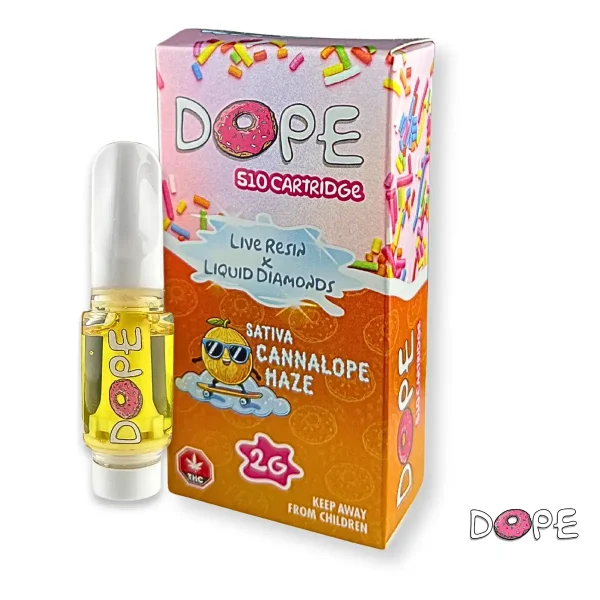 DOPE LIVE RESIN X LIQUID DIAMONDS VAPE CART – CANNALOPE HAZE (2 GRAM)