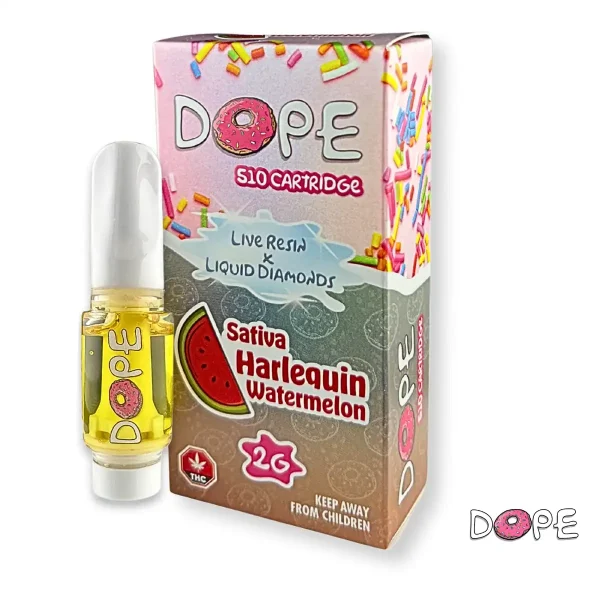 DOPE LIVE RESIN X LIQUID DIAMONDS VAPE CART – HARLEQUIN WATERMELON (2 GRAM)