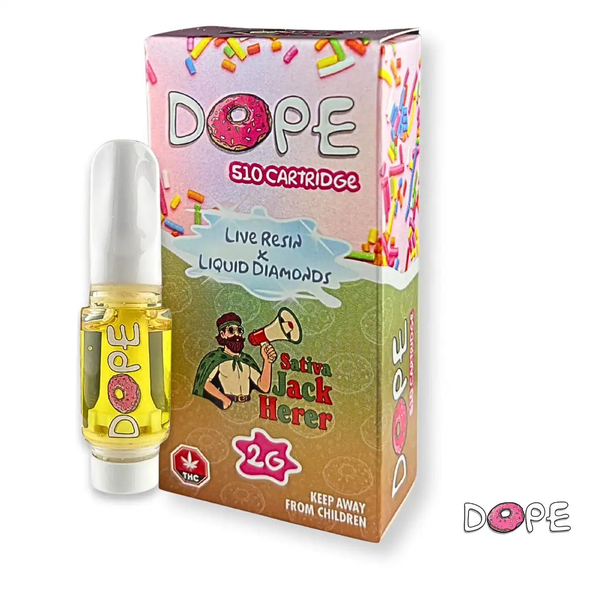 DOPE LIVE RESIN X LIQUID DIAMONDS VAPE CART – JACK HERER (2 GRAM)