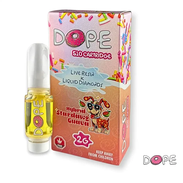 DOPE LIVE RESIN X LIQUID DIAMONDS VAPE CART – STARDAWG GUAVA (2 GRAM)