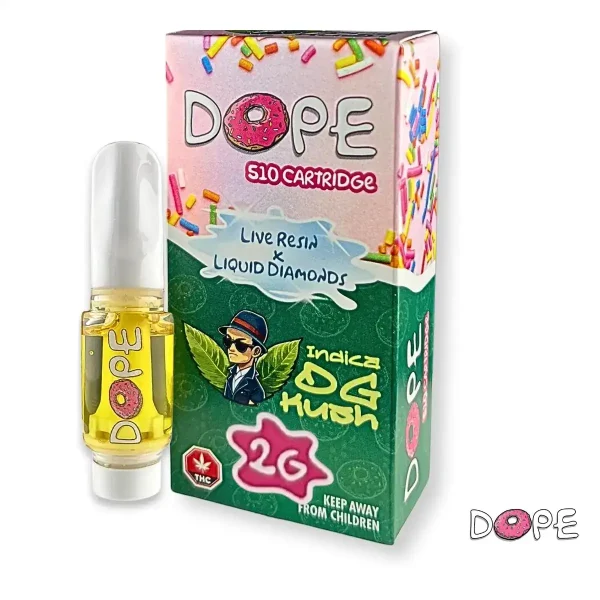 DOPE LIVE RESIN X LIQUID DIAMONDS VAPE CART – OG KUSH (2 GRAM)