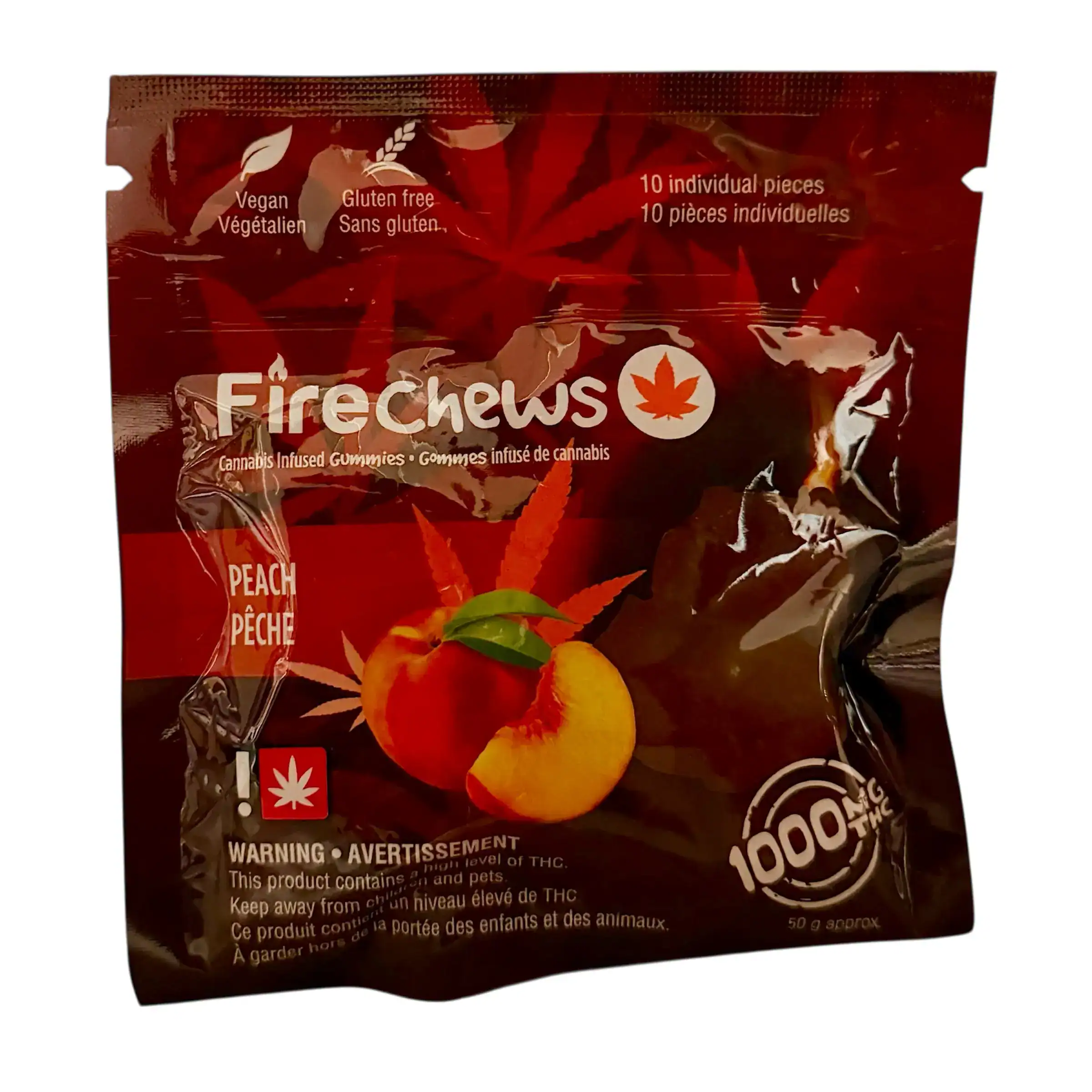 FIRE CHEWS – (1000-MG-THC) PEACH