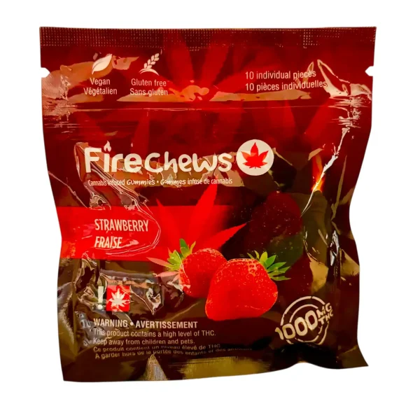 FIRE CHEWS – (1000-MG-THC) STRAWBERRY