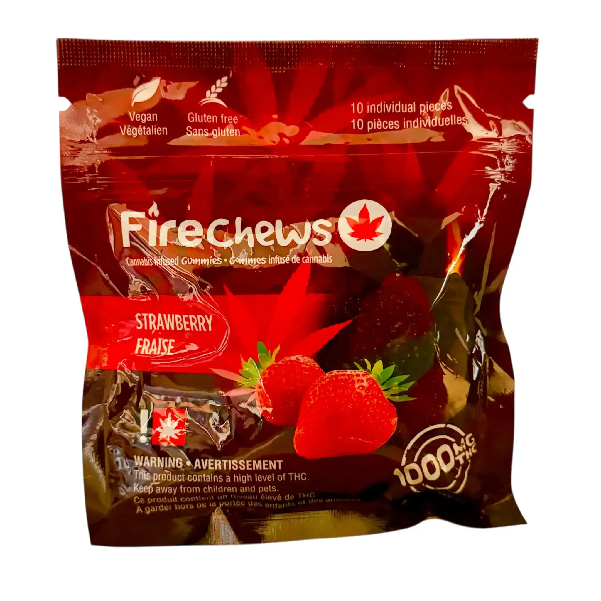 FIRE CHEWS – (1000-MG-THC) STRAWBERRY