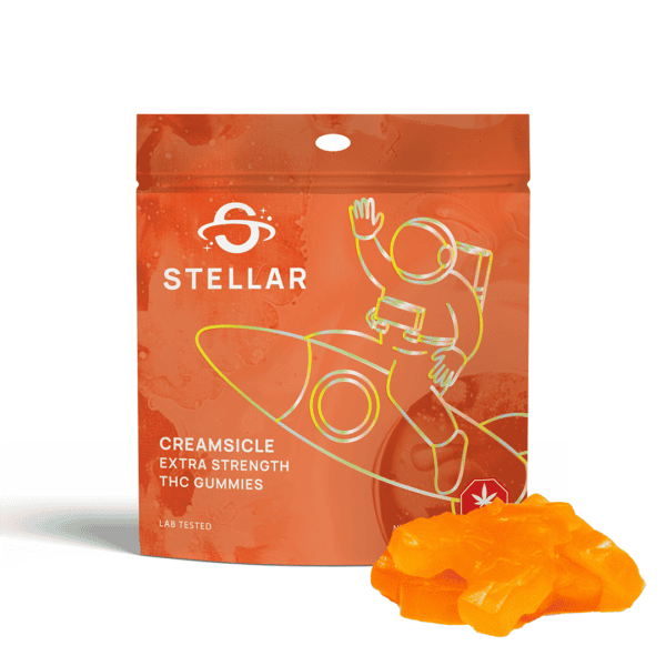 STLR_Creamsicle_New_Bag1 STELLAR GUMMIES – (2000-MG-THC) CREAMSICLE